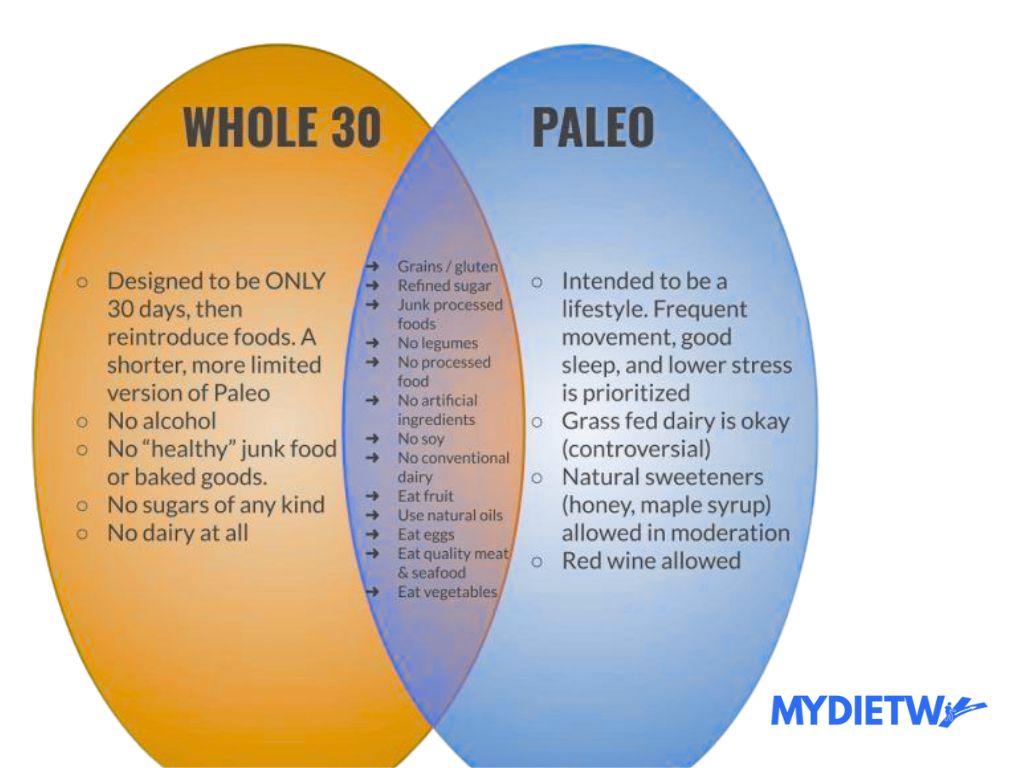 Paleo vs Whole30 Diet review